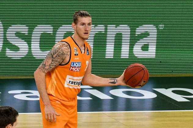 GER, BBL, ratiopharm ulm vs Telekom Baskets Bonn 02 01 2021, ratiopharm arena, Neu Ulm, GER, BBL, ratiopharm ulm vs Telekom Baskets Bonn, pictured Dylan Osetkowski Ulm, 21 nordphotoxHafner nph00200