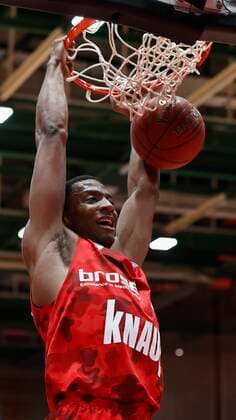 s Oliver Wuerzburg vs HAKRO Merlins Crailsheim, Basketball, BBL Germany, Wuerzburg, s Oliver Arena, 03 01 2021, emspor, emonline, despor, deonline, s Oliver Wuerzburg vs HAKRO Merlins Crailsheim, Basketball, BBL picture v li Justin Sears s Oliver Wuerzburg with a dunk Photo HMB Media Heiko Becker Pool Wuerzburg s Oliver Arena Bayern Germany Poolfoto HMB Media Heiko Becker Pool ,EDITORIAL USE ONLY