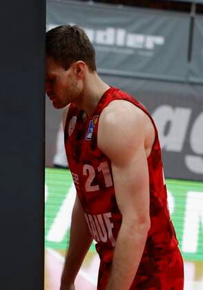 s Oliver Wuerzburg vs HAKRO Merlins Crailsheim, Basketball, BBL Germany, Wuerzburg, s Oliver Arena, 03 01 2021, emspor, emonline, despor, deonline, s Oliver Wuerzburg vs HAKRO Merlins Crailsheim, Basketball, BBL picture v li disappointment at Florian Koch s Oliver Wuerzburg Photo HMB Media Heiko Becker Pool Wuerzburg s Oliver Arena Bayern Germany Poolfoto HMB Media Heiko Becker Pool ,EDITORIAL USE ONLY