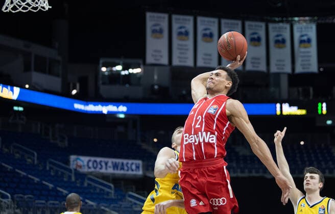 Basketball Berlin 03 01 2021 Season 2020 2021 easyCredit BBL 1 Bundesliga Alba Berlin vs FC Bayern Munich Wade Baldwin 2 BAY