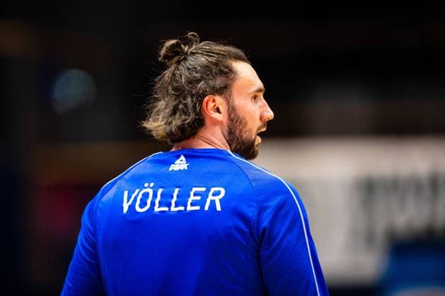 Marco Völler 33 Fraport Skyliners during the 2020 2021 mens EasyCredit Bundesliga season match between Syntainics MBC and Fraport Skyliners at Stadthalle Weissenfels on 2 January 2021 in Weissenfels, Saxony Anhalt, Germany