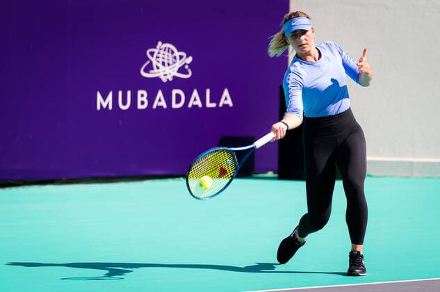 January 4, 2021, Abu Dhabi, UNITED ARAB EMIRATES: Marta Kostyuk of Ukraine during practice ahead of the 2021 Abu Dhabi WTA, Tennis Damen Womens Tennis Open WTA 500 tournament. Abu Dhabi UNITED ARAB EMIRATES - ZUMAa181 20210104_zaa_a181_003 Copyright: xRobxPrangex