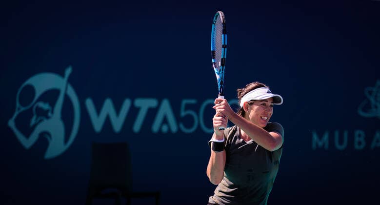 Sport Bilder des Tages January 4, 2021, Abu Dhabi, UNITED ARAB EMIRATES: Garbine Muguruza of Spain during practice ahead of the 2021 Abu Dhabi WTA, Tennis Damen Womens Tennis Open WTA 500 tournament. Abu Dhabi UNITED ARAB EMIRATES - ZUMAa181 20210104_zaa_a181_020 Copyright: xRobxPrangex
