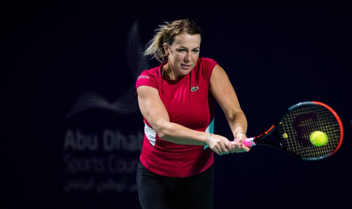 January 4, 2021, Abu Dhabi, UNITED ARAB EMIRATES: Anastasia Pavlyuchenkova of Russia during practice ahead of the 2021 Abu Dhabi WTA, Tennis Damen Womens Tennis Open WTA 500 tournament. Abu Dhabi UNITED ARAB EMIRATES - ZUMAa181 20210104_zaa_a181_111 Copyright: xRobxPrangex