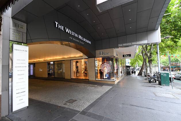 VICTORIA CORONAVIRUS COVID19, General view of The Westin Melbourne hotel in Melbourne, Tuesday, January 5, 2021. A replacement hotel has been found to quarantine international tennis players ahead of next month s Australian Open after the contract with The Westin in Melbourne was cancelled. ( NO ARCHIVING, EDITORIAL USE ONLY, NO USE IN BOOKS WITHOUT CONSENT MELBOURNE VIC AUSTRALIA  Copyright: xJAMESxROSSx 20210105001511902773