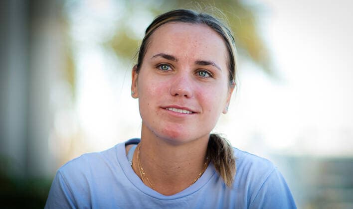 January 5, 2021, Abu Dhabi, UNITED ARAB EMIRATES: Sofia Kenin of the United States talks to the media ahead of the 2021 Abu Dhabi WTA, Tennis Damen Womens Tennis Open WTA 500 tournament. Abu Dhabi UNITED ARAB EMIRATES - ZUMAa181 20210105_zaa_a181_028 Copyright: xRobxPrangex