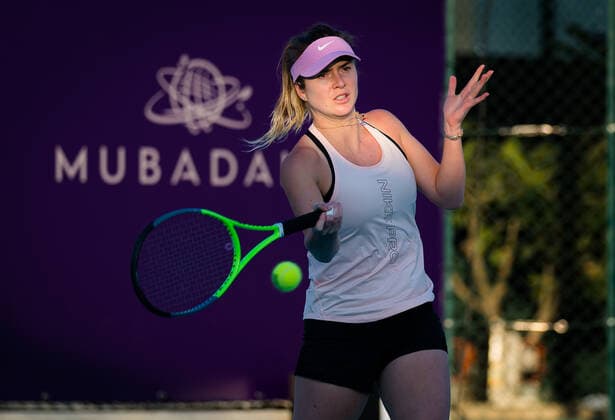 January 5, 2021, Abu Dhabi, UNITED ARAB EMIRATES: Elina Svitolina of the Ukraine during practice ahead of the 2021 Abu Dhabi WTA, Tennis Damen Womens Tennis Open WTA 500 tournament. Abu Dhabi UNITED ARAB EMIRATES - ZUMAa181 20210105_zaa_a181_118 Copyright: xRobxPrangex