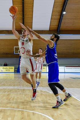 Barmer 2 Basketball Bundesliga ProB, Rheinstars Koeln vs VfL SparkassenStars Bochum, 06 01 2021 Florian Wendeler RheinStars Koeln 9 , Barmer 2 Basketball Bundesliga ProB, Rheinstars Koeln vs VfL SparkassenStars Bochum on 06 01 2021 in the Basketball Campus Koeln in Koeln North Rhine Westphalia Copyright: xBEAUTIFULxSPORTS Mueller-Laschetx