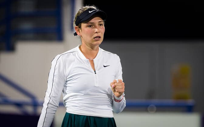 January 6, 2021, Abu Dhabi, UNITED ARAB EMIRATES: Donna Vekic of Croatia in action during the first round of the 2021 Abu Dhabi WTA, Tennis Damen Womens Tennis Open WTA 500 tournament against Bernarda Pera of the United States Abu Dhabi UNITED ARAB EMIRATES - ZUMAa181 20210106_zaa_a181_186 Copyright: xRobxPrangex