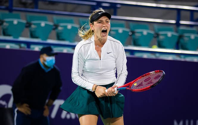 January 6, 2021, Abu Dhabi, UNITED ARAB EMIRATES: Donna Vekic of Croatia in action during the first round of the 2021 Abu Dhabi WTA, Tennis Damen Womens Tennis Open WTA 500 tournament against Bernarda Pera of the United States Abu Dhabi UNITED ARAB EMIRATES - ZUMAa181 20210106_zaa_a181_191 Copyright: xRobxPrangex