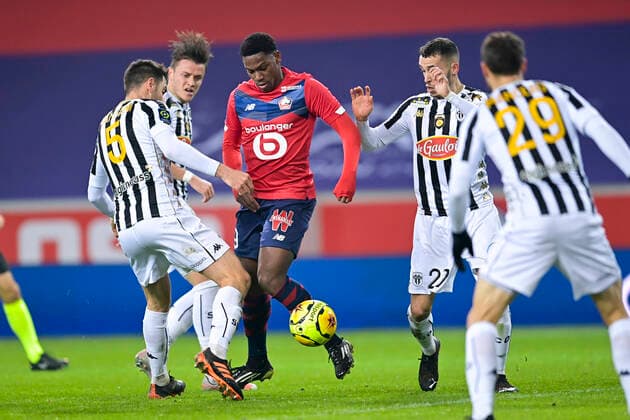 Jonathan David (Losc) FOOTBALL : LOSC vs Angers - Ligue1 Uber eats - 06 01 2021 JBAutissier Panoramic 