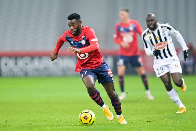 Jonathan Bamba (Losc) FOOTBALL : LOSC vs Angers - Ligue1 Uber eats - 06 01 2021 JBAutissier Panoramic 