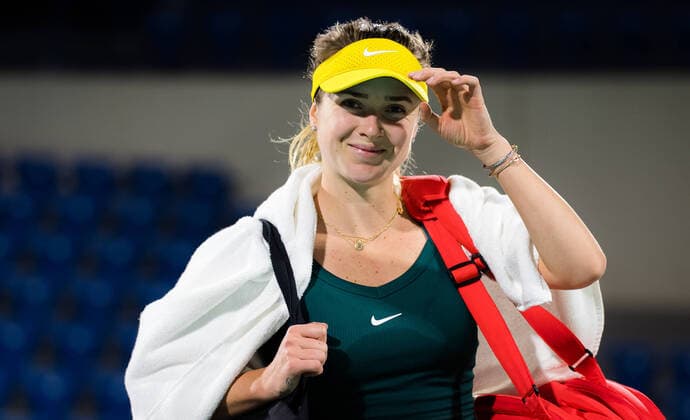 Sport Bilder des Tages January 7, 2021, Abu Dhabi, UNITED ARAB EMIRATES: Elina Svitolina of the Ukraine in action during her first-round match at the 2021 Abu Dhabi WTA, Tennis Damen Womens Tennis Open WTA 500 tournament against Jessica Pegula of the United States Abu Dhabi UNITED ARAB EMIRATES - ZUMAa181 20210107_zaa_a181_245 Copyright: xRobxPrangex