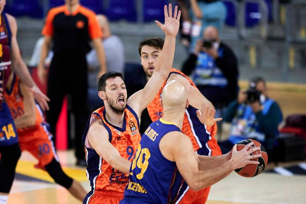 January 7, 2021, Barcelona, Spain: Nicholas William Calathes of FC Barcelona, Barca during the Turkish Airlines EuroLeague match between FC Barcelona and Valencia Basket at Palau Blaugrana in Barcelona, Spain. Barcelona Spain - ZUMAd159 20210107_zia_d159_079 Copyright: xGerardxFrancox