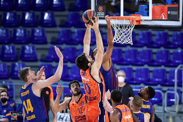 January 7, 2021, Barcelona, Spain: Nikola Kalinic of Valencia Basket during the Turkish Airlines EuroLeague match between FC Barcelona, Barca and Valencia Basket at Palau Blaugrana in Barcelona, Spain. Barcelona Spain - ZUMAd159 20210107_zia_d159_083 Copyright: xGerardxFrancox