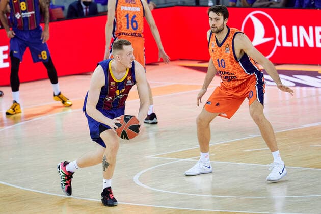 January 7, 2021, Barcelona, Spain: Rolands Smits of FC Barcelona, Barca during the Turkish Airlines EuroLeague match between FC Barcelona and Valencia Basket at Palau Blaugrana in Barcelona, Spain. Barcelona Spain - ZUMAd159 20210107_zia_d159_089 Copyright: xGerardxFrancox