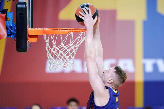 January 7, 2021, Barcelona, Spain: Rolands Smits of FC Barcelona, Barca during the Turkish Airlines EuroLeague match between FC Barcelona and Valencia Basket at Palau Blaugrana in Barcelona, Spain. Barcelona Spain - ZUMAd159 20210107_zia_d159_126 Copyright: xGerardxFrancox