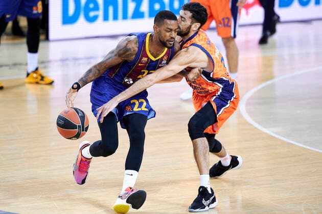 January 7, 2021, Barcelona, Spain: Cory Higgins of FC Barcelona, Barca during the Turkish Airlines EuroLeague match between FC Barcelona and Valencia Basket at Palau Blaugrana in Barcelona, Spain. Barcelona Spain - ZUMAd159 20210107_zia_d159_137 Copyright: xGerardxFrancox