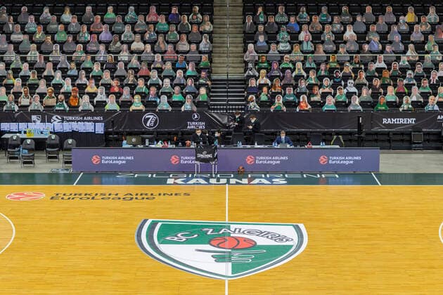 2021-01-08 Kaunas Lithuania. Basketball team Zalgiris Kaunas plays vs Khimki Moscow region Euroleague game at Zalgiris arena in Kaunas on Friday 8 of January 2021. Kaunas Lithuania  Copyright: xKarolisxKavolelisx Euroleague basketball