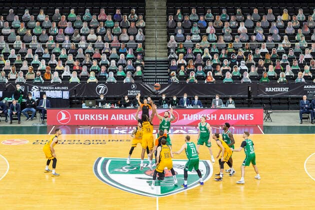 2021-01-08 Kaunas Lithuania. Basketball team Zalgiris Kaunas plays vs Khimki Moscow region Euroleague game at Zalgiris arena in Kaunas on Friday 8 of January 2021. Kaunas Lithuania  Copyright: xKarolisxKavolelisx Euroleague basketball