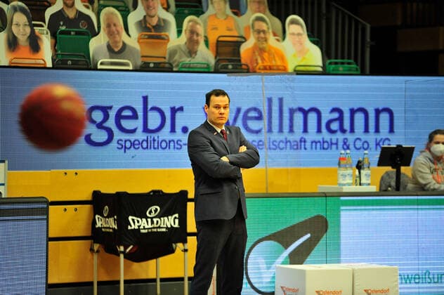 Basketball Bundesliga 12 Matchday RASTA Vechta Brose Bamberg on 08 01 2021 at the RASTA Dome in Vechta Johan Roijakkers Coach Bamberg BK