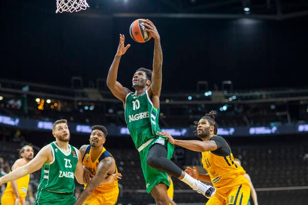 2021-01-08 Kaunas Lithuania. Basketball team Zalgiris Kaunas plays vs Khimki Moscow region Euroleague game at Zalgiris arena in Kaunas on Friday 8 of January 2021. 10 NIGEL HAYES, 23 MARTINAS GEBEN, 31 31 DEVIN BOOKER. Kaunas Lithuania  Copyright: xKarolisxKavolelisx Euroleague basketball