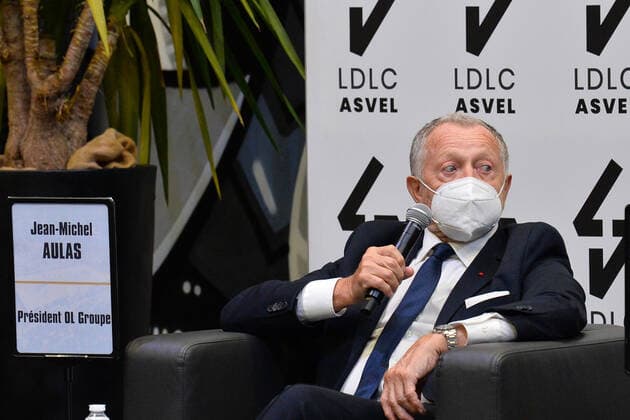 Jean-Michel Aulas (president OL groupe) BASKETBALL : Conference de presse LDLC ASVEL - Euroleague - 08 01 2021 FredericChambert Panoramic 