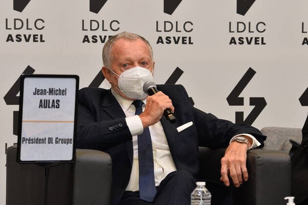 Jean-Michel Aulas (president OL groupe) BASKETBALL : Conference de presse LDLC ASVEL - Euroleague - 08 01 2021 FredericChambert Panoramic 