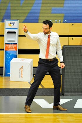Basketball Bundesliga 12 Matchday RASTA Vechta Brose Bamberg on 08 01 2021 at the RASTA Dome in Vechta Thomas Päch Paech Coach Vechta BK