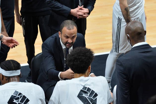 TJ Parker (entraineur asvel) BASKETBALL : LDLC ASVEL vs Anadolu Efes Istambul - Euroleague - 08 01 2021 FredericChambert Panoramic 