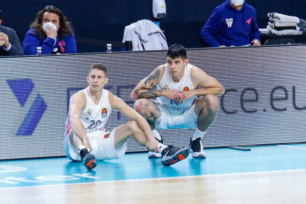 MATCH Day 18 Mens Euroleague Madrid Real Madrid vs Olimpia Milano Gabriel Deck Jaycee Carroll Madrid Madrid Spain Basketball  Copyright: xAlbaxPachecox