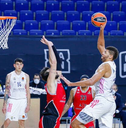 MATCH Day 18 Mens Euroleague Madrid Real Madrid vs Olimpia Milano Edy Tavares Madrid Madrid Spain Basketball  Copyright: xAlbaxPachecox