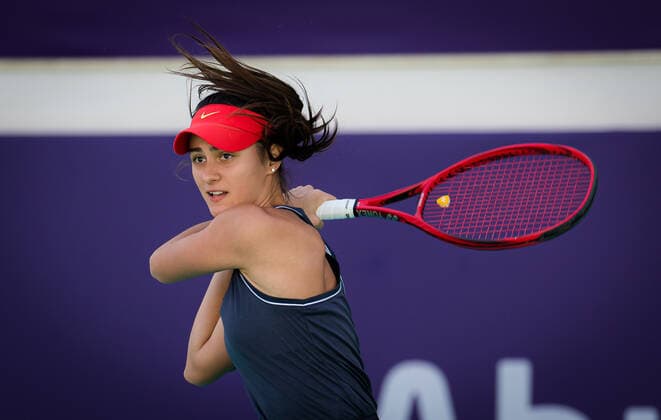 January 9, 2021, Abu Dhabi, UNITED ARAB EMIRATES: Anastasia Gasanova of Russia in action during her second round match at the 2021 Abu Dhabi WTA, Tennis Damen Womens Tennis Open WTA 500 tournament against Karolina Pliskova of the Czech Republic Abu Dhabi UNITED ARAB EMIRATES - ZUMAa181 20210109_zaa_a181_096 Copyright: xRobxPrangex