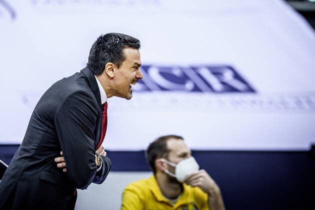Basketball Oldenburg 09 01 2021 Season 2020 2021 easyCredit BBL 12 Matchday EWE Baskets medi bayreuth Basketball Oldenburg 09 01 2021 Season 2020 2021 easyCredit BBL 12 Matchday EWE Baskets medi bayreuth Raoul Korner, Headcoach medi bayreuth editorial use only commercial use only by arrangement with the photographer Oldenburg Germany