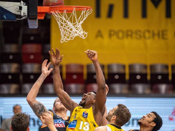 Yorman Polas Bartolo MHP Riesen Ludwigsburg, 13 , MHP Riesen Ludwigsburg vs Ratiopharm Ulm, Basketball, Bundesliga, 12 Spieltag, Spielzeit 20 21, 09 01 2021, MHP Riesen Ludwigsburg vs Ratiopharm Ulm, Basketball, Bundesliga, 12 Spieltag, Spielzeit 20 21, 09 01 2021 Ludwigsburg Copyright: xEibner-Pressefoto SaschaxWaltherx EP_swa