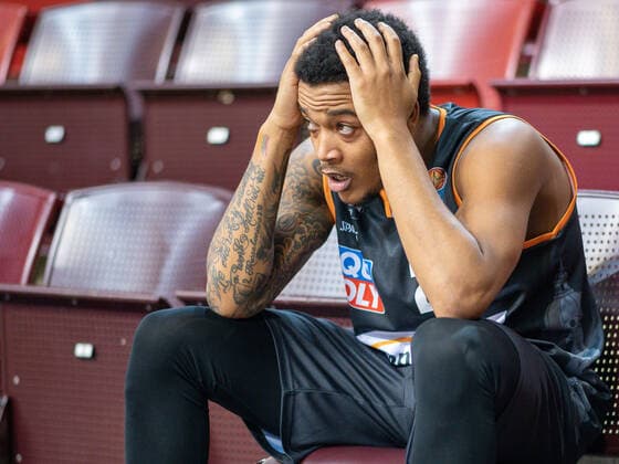 Troy Caupain Ratiopharm Ulm 23 , disappointed, MHP Riesen Ludwigsburg vs Ratiopharm Ulm, Basketball, Bundesliga, 12 Spieltag, Spielzeit 20 21, 09 01 2021, MHP Riesen Ludwigsburg vs Ratiopharm Ulm, Basketball, Bundesliga, 12 Spieltag, Spielzeit 20 21, 09 01 2021 Ludwigsburg Copyright: xEibner-Pressefoto SaschaxWaltherx EP_swa