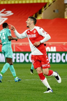 Joie - Stevan Jovetic (AS Monaco) FOOTBALL : AS Monaco vs Angers - Monaco - 09 01 2021 NorbertScanella PanoramiC 