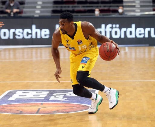 Yorman Polas Bartolo Riesen MHP Riesen Ludwigsburg vs ratiopharm Ulm Basketball Bundesliga 2020 2021 Ludwigsburg , GER, 09 01 2021,
