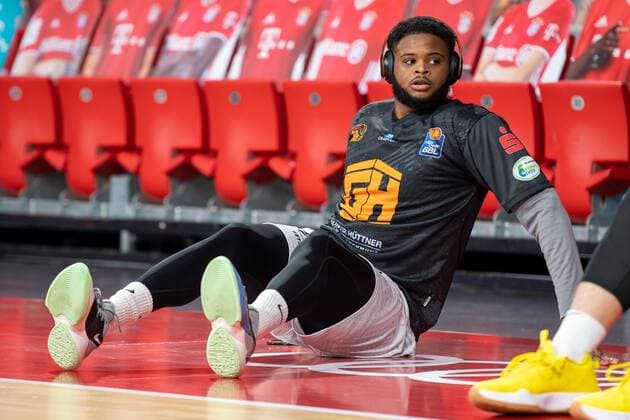 Joe Lawson III 31 Niners Chemnitz , during Warmup, FC Bayern Basketball vs Niners Chemnitz, BBL, 10 01 2021 Muenchen Bayern Germany Copyright: xkolbert-press UlrichxGamelx