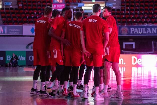 FC Bayern Basketball Team sworn in , FC Bayern Basketball vs Niners Chemnitz, BBL, 10 01 2021 Muenchen Bayern Germany Copyright: xkolbert-press UlrichxGamelx