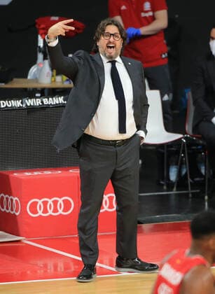 10 01 2021, BBL, FCB Basketball vs Chemnitz Niners, Audi Dome Muenchen, Sport, in picture coach Andrea Trinchieri FCB Basketball