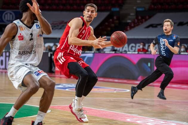 Diego Flaccadori 12 FC Bayern , FC Bayern Basketball vs Niners Chemnitz, BBL, 10 01 2021 Munich Bavaria Germany Copyright: xkolbert-press UlrichxGamelx