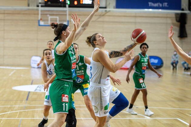 Klaudia Grudzien 23, GISA Lions SV Halle vs Marlis Pokk Keltern GISA Lions SV Halle vs Rutronik Stars Keltern Basketball 1 Bundesliga ERDGAS Sportarena Halle Saale 10 01 2021 Photo Holger John Sachsen Anhalt Germany