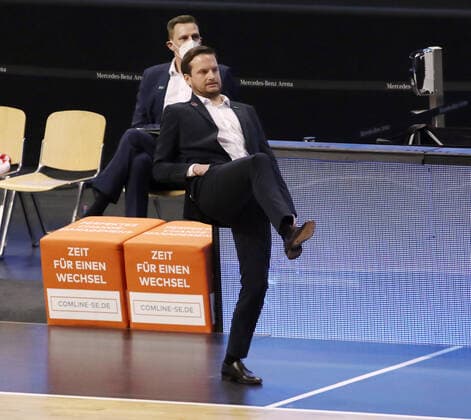 Coach Rolf Scholz Sports Basketball BBL Bundesliga Men Season 2020 2021 10 01 2021 ALBA Berlin vs Gießen 46ers