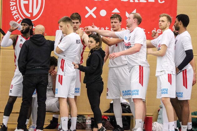 Basketball I Men I Season 2020 2021 I Pro B I 13 Matchday I ETV Hamburg SC Rist Wedel I 10 01 2021 Teambuilding ETV Hamburg Hamburg Sporthalle Hohe Weide Hamburg Germany Copyright: xLobeca RalfxHomburgx
