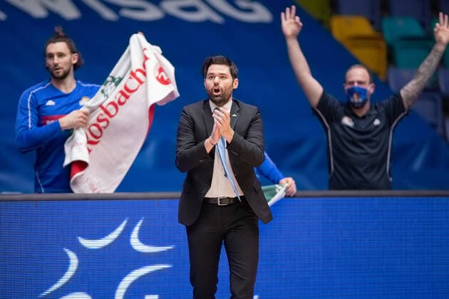 Fraport Skyliners BG Goettingen, easyCredit BBL coach Sebastian Gleim Fraport Skyliners Basketball match of the easyCredit BBL between Fraport Skyliners and BG Goettingen on 10 January 2021 at Fraport Arena in Frankfurt am Main , Frankfurt am Main Hesse Germany Fraport Arena