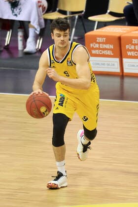 GER, BBL, ALBA Berlin vs Jobstairs Giessen 46ers 10 01 2021, Mercedes Benz Arena, Berlin, GER, BBL, ALBA Berlin vs Jobstairs Giessen 46ers, in picture Jonas Mattisseck ALBA Berlin 9 nordphotoxEngler nph00076