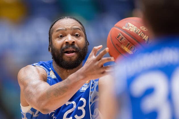 Fraport Skyliners BG Goettingen, easyCredit BBL Quantez Robertson Fraport Skyliners, 23 Basketball match of the easyCredit BBL between Fraport Skyliners and BG Goettingen on 10 January 2021 at Fraport Arena in Frankfurt am Main , Frankfurt am Main Hesse Germany Fraport Arena