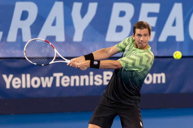 January 11, 2021, Delray Beach, Florida, United States: Delray Beach, FL - January 11, 2021: Cameron Norrie(GBR) takes three sets to defeat Francis Tiafoe(USA) during their Quarter-Final match at the 2021 Delray Beach Open by Vitacost.com. Delray Beach United States - ZUMApa3_ 0109732501st Copyright: xAndrewxPatronx