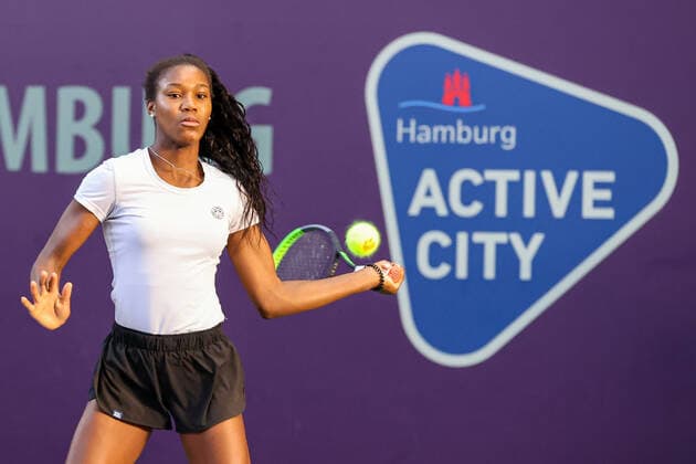 In the picture Noma NOHA AKUGUE GER WC Tennis Future Hamburg ITF W25 Hamburg, Hamburg, Tennis Verband Hamburg, 12 01 2021,
